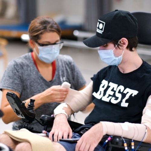 Male patient with resident