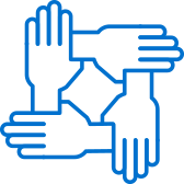 4 hands holding each other